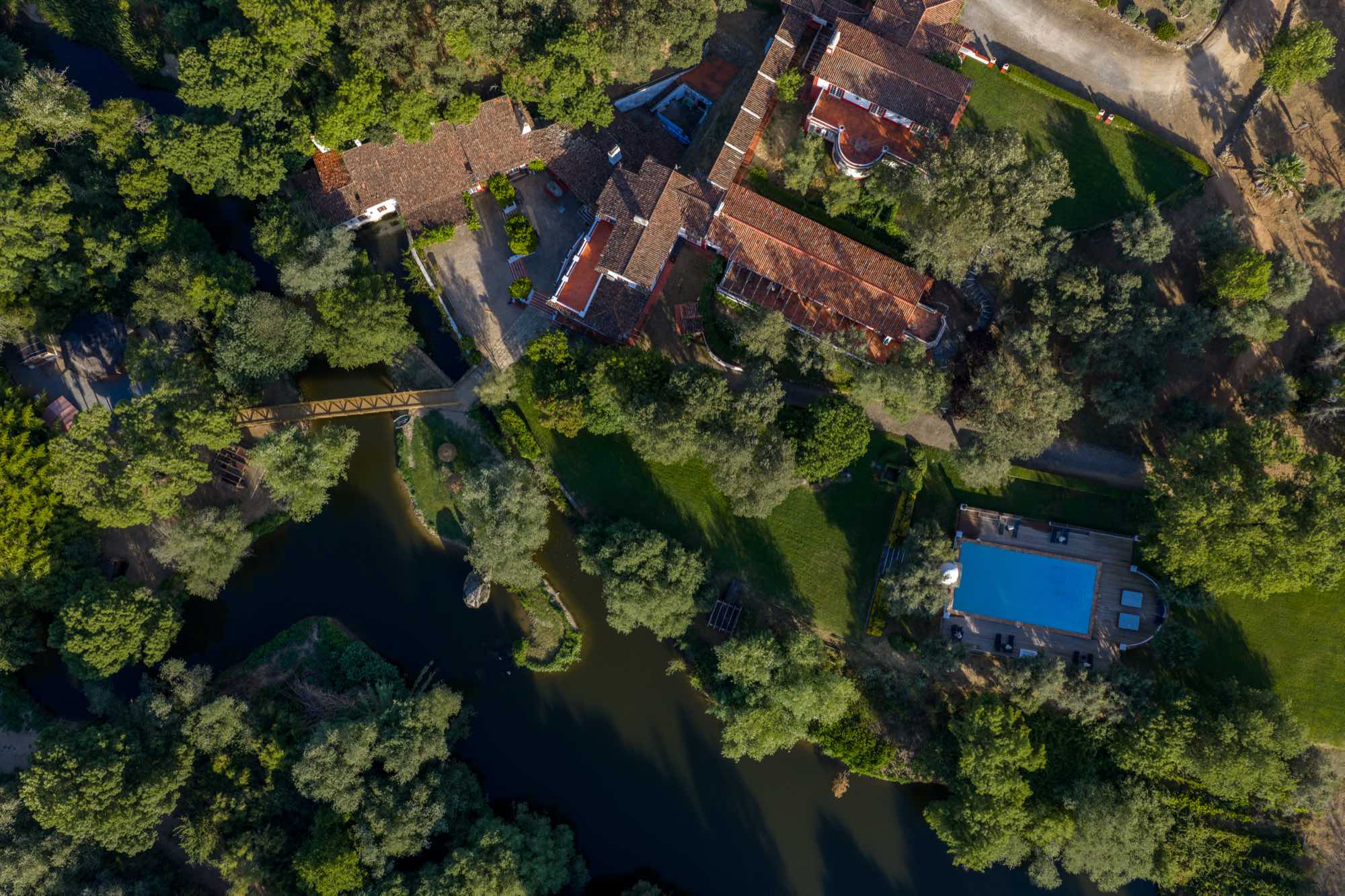 Aerial view of a Sintra estate in late afternoon